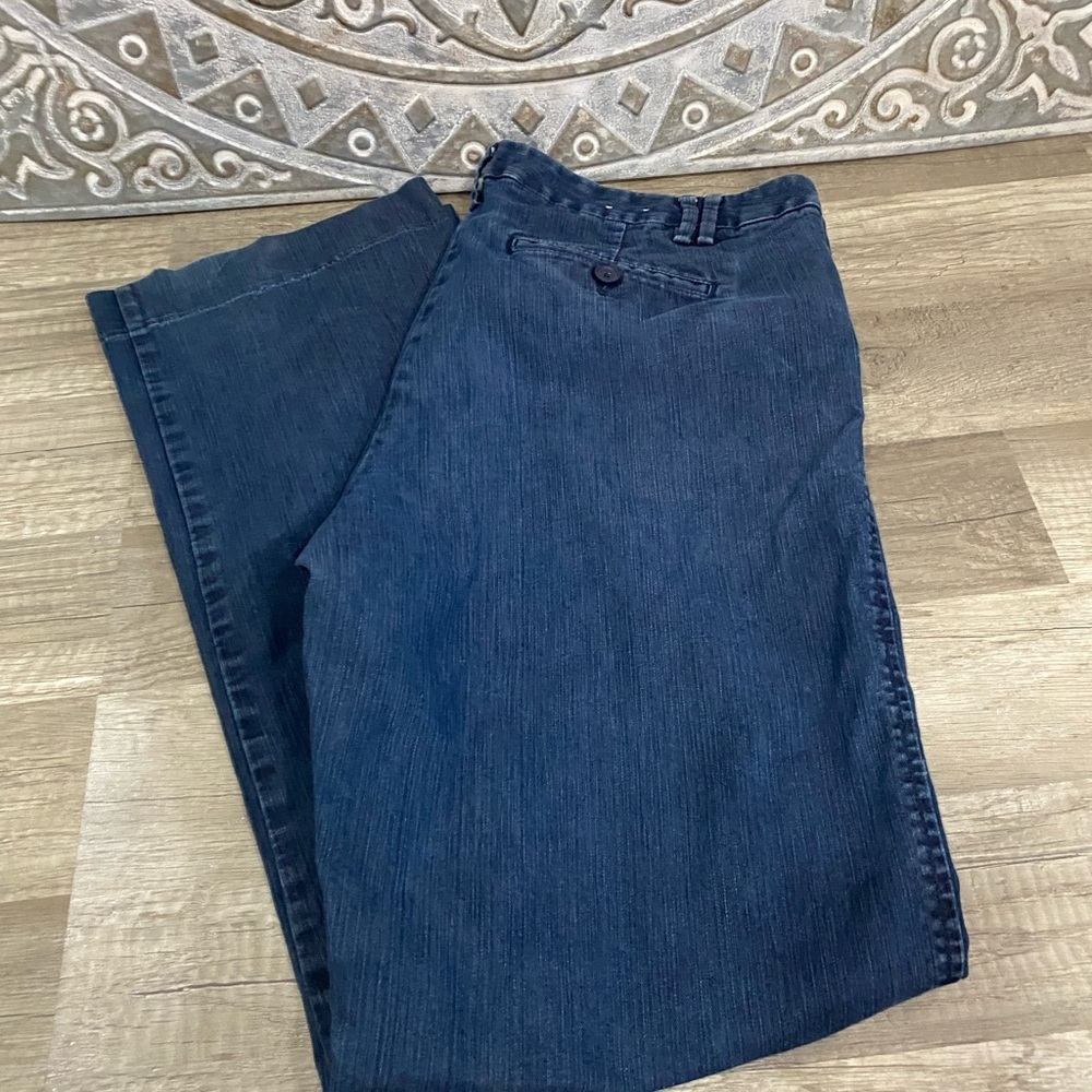 GAP wide leg dark denim jean size 14L